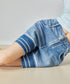 Line Hem Denim Shorts